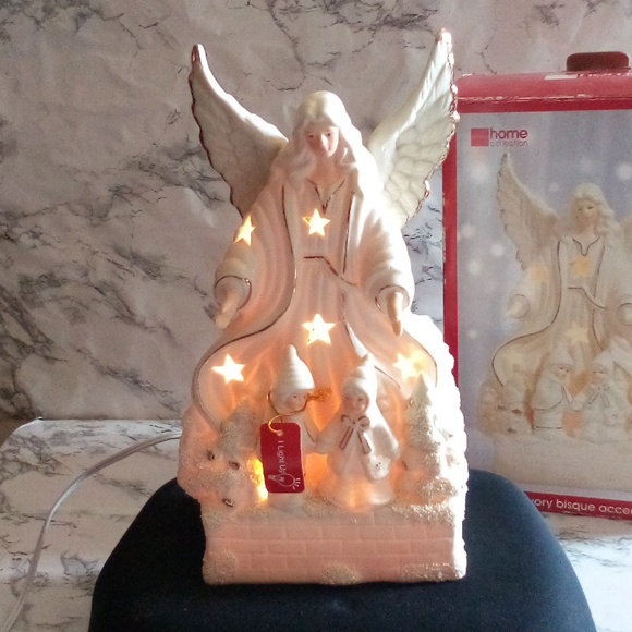 Vintage 1990 Home Collection Angel Ivory Bisque Accent Light, Never Used - Picture 3 of 5